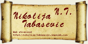 Nikolija Tabašević vizit kartica
